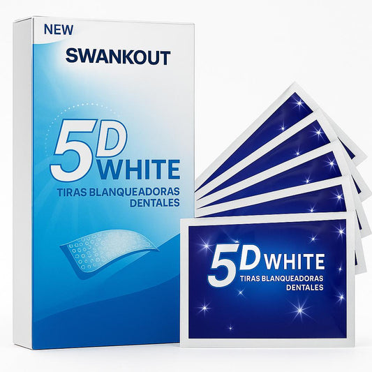 Tiras de blanqueamiento dental de 7 pares, tiras blanqueadoras 5D/9D con sensibilidad reducida, tiras blancas para el blanqueamiento de dientes.