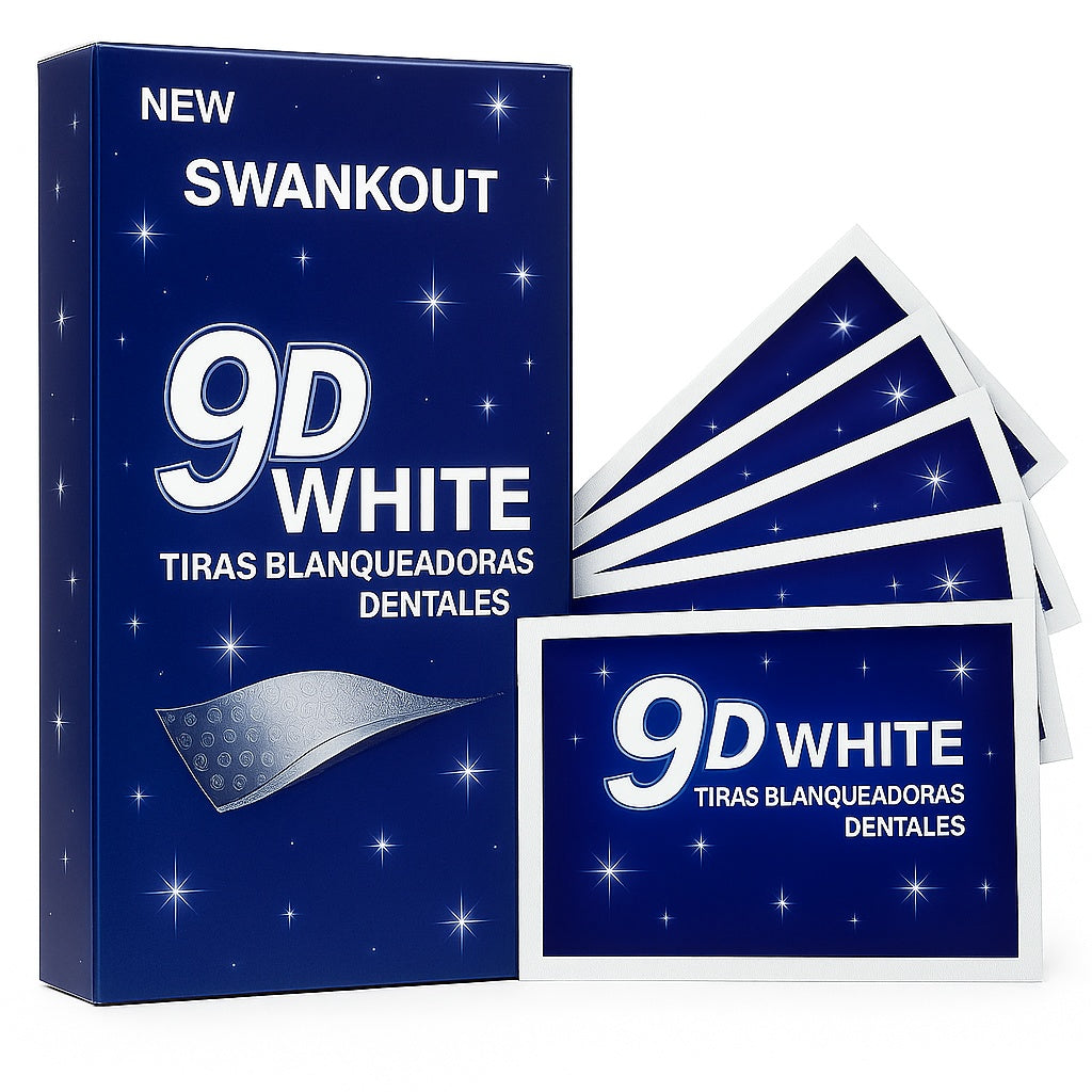 Tiras de blanqueamiento dental de 7 pares, tiras blanqueadoras 5D/9D con sensibilidad reducida, tiras blancas para el blanqueamiento de dientes.