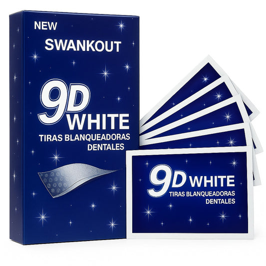 Tiras de blanqueamiento dental de 7 pares, tiras blanqueadoras 5D/9D con sensibilidad reducida, tiras blancas para el blanqueamiento de dientes.